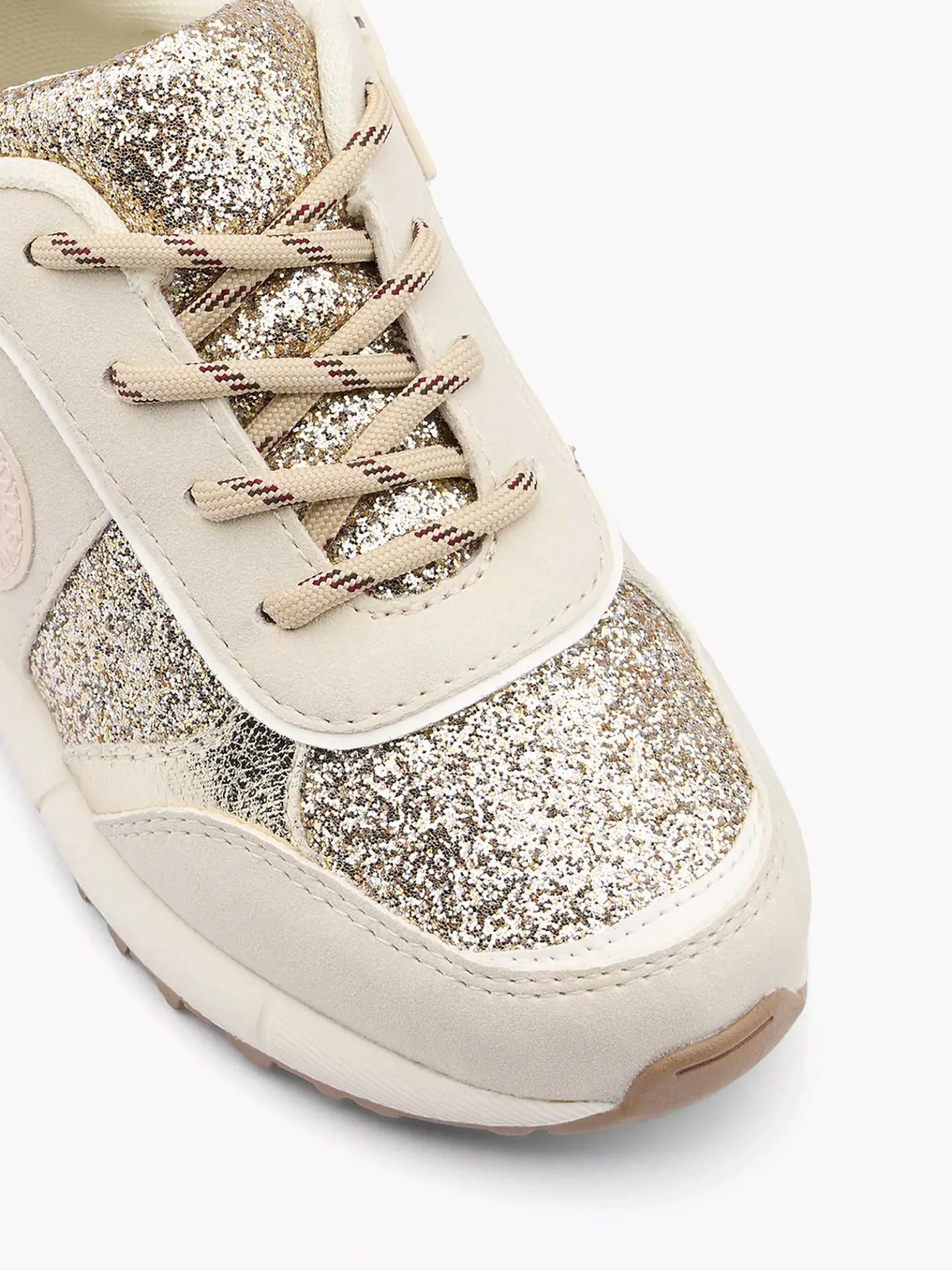 Beige Chunky Sneaker Glitters
