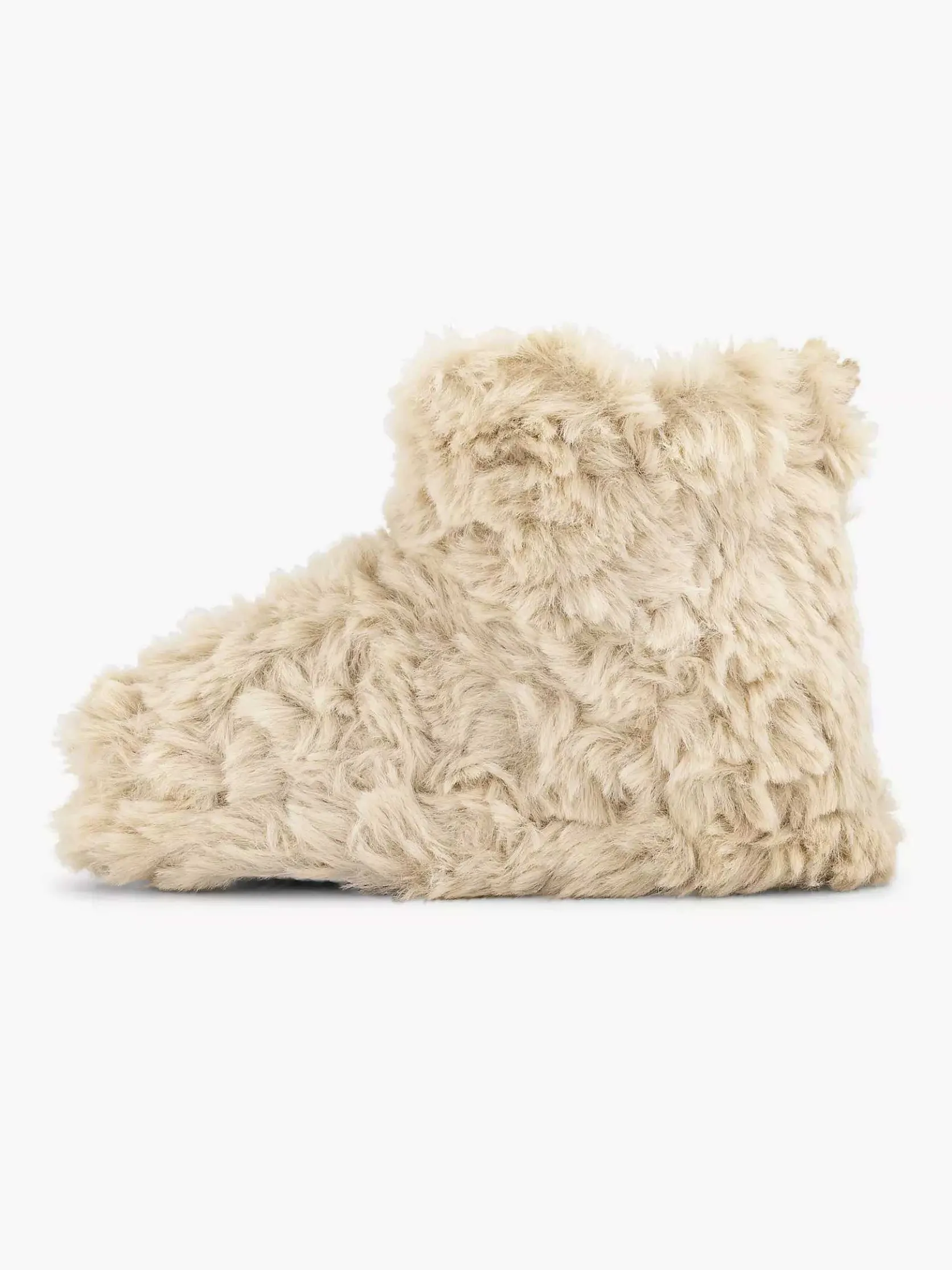 Beige Hoge Pantoffel Plush