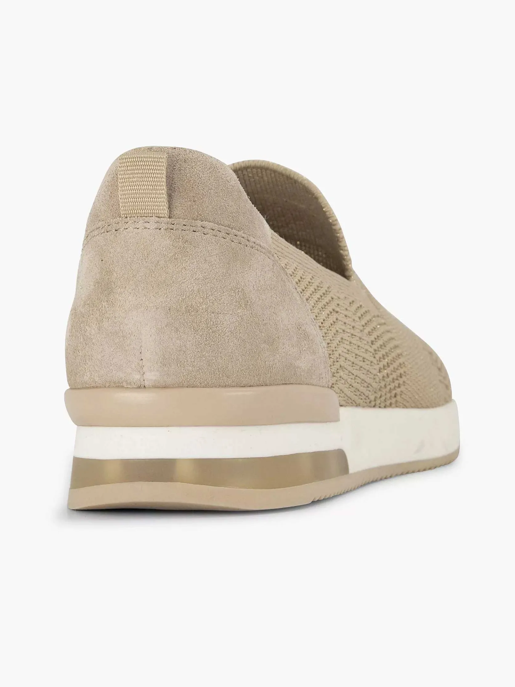 Beige Instap Comfort Sneaker Knitted