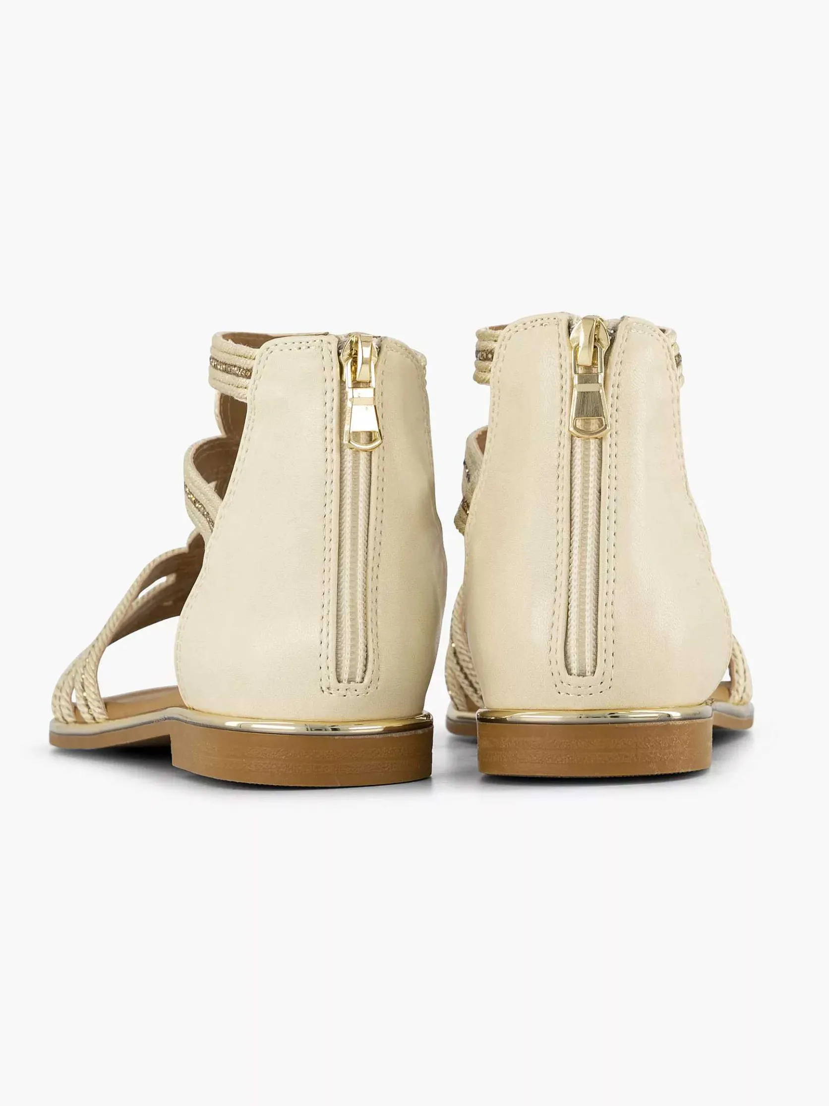 Beige Sandaal Steentjes