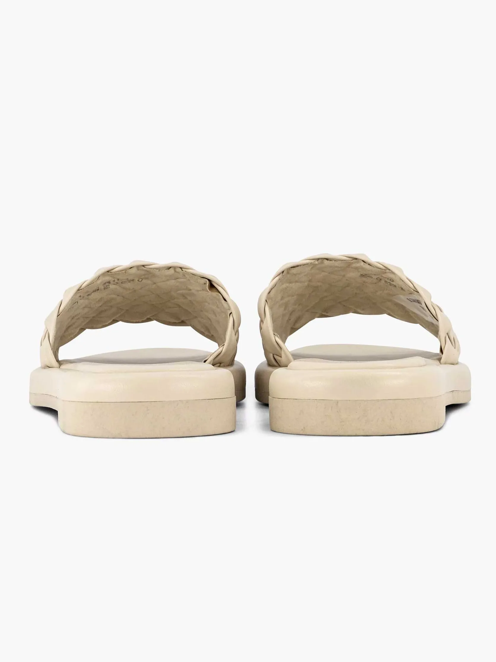 Beige Slipper Gevlochten