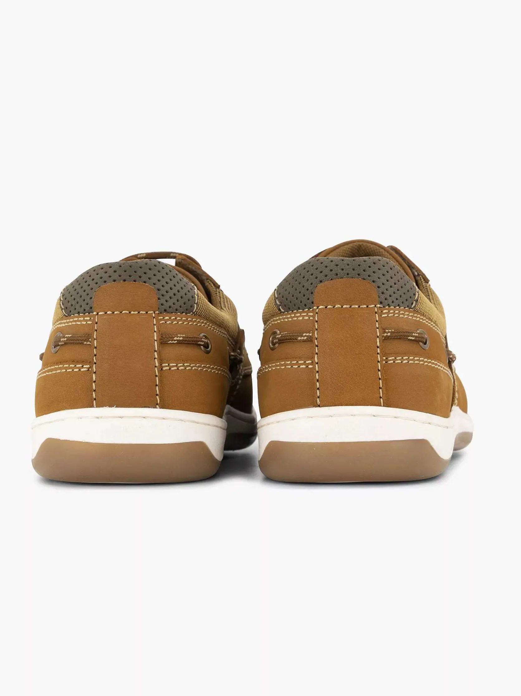 Bruine Leren Veterschoen