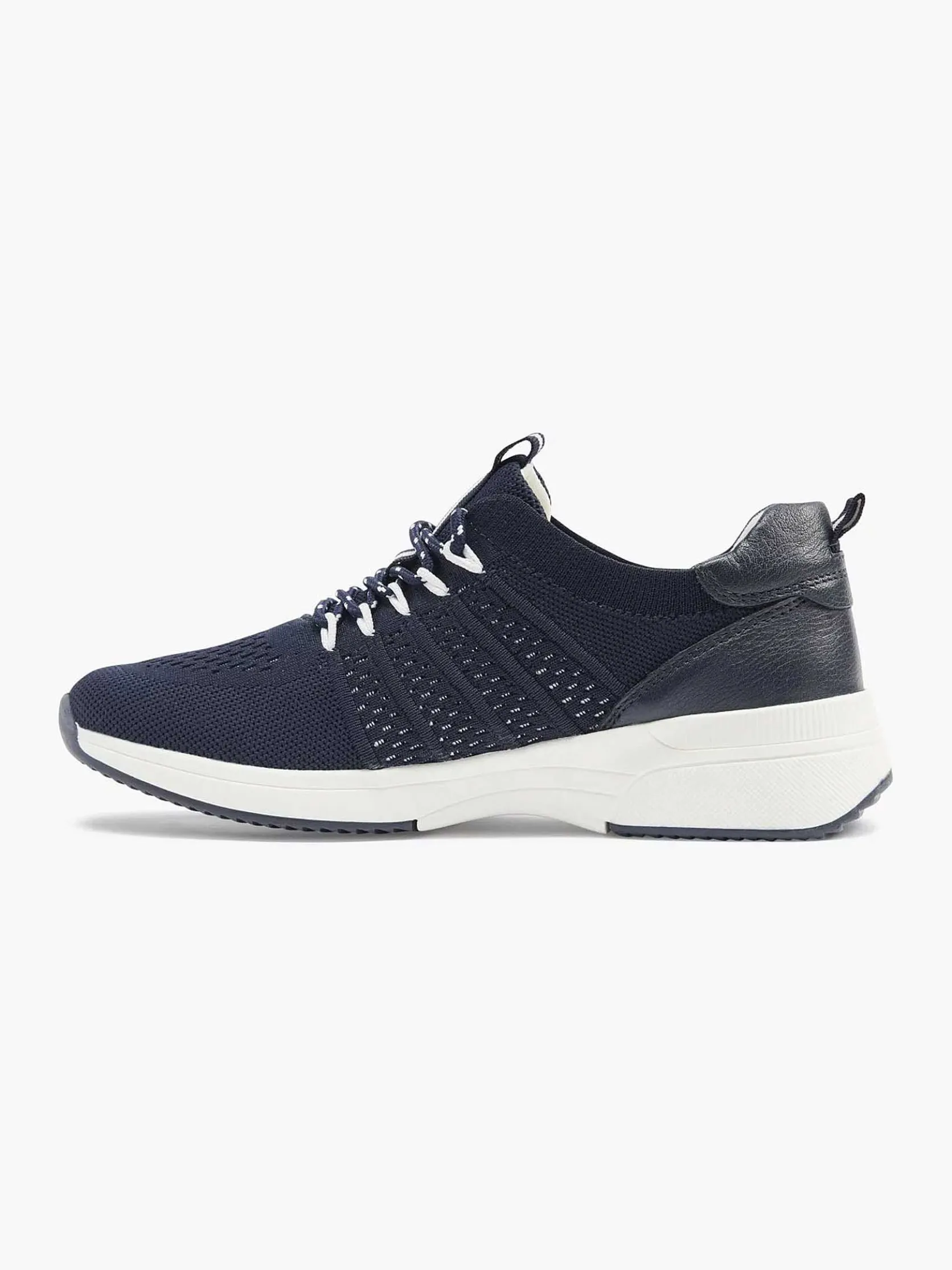 Donkerblauwe Leren Comfort Sneaker