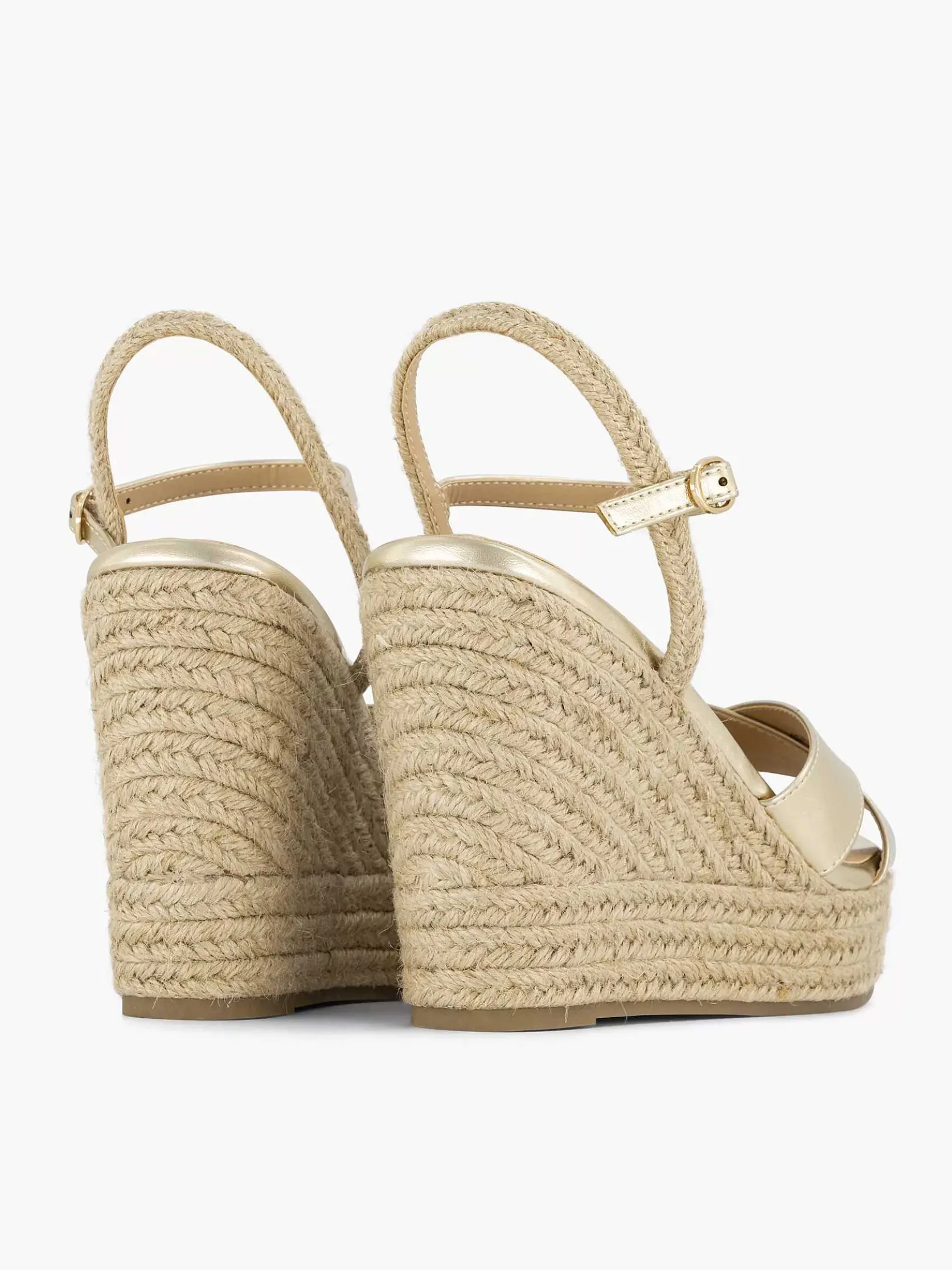 Gouden Espadrille Sleehak