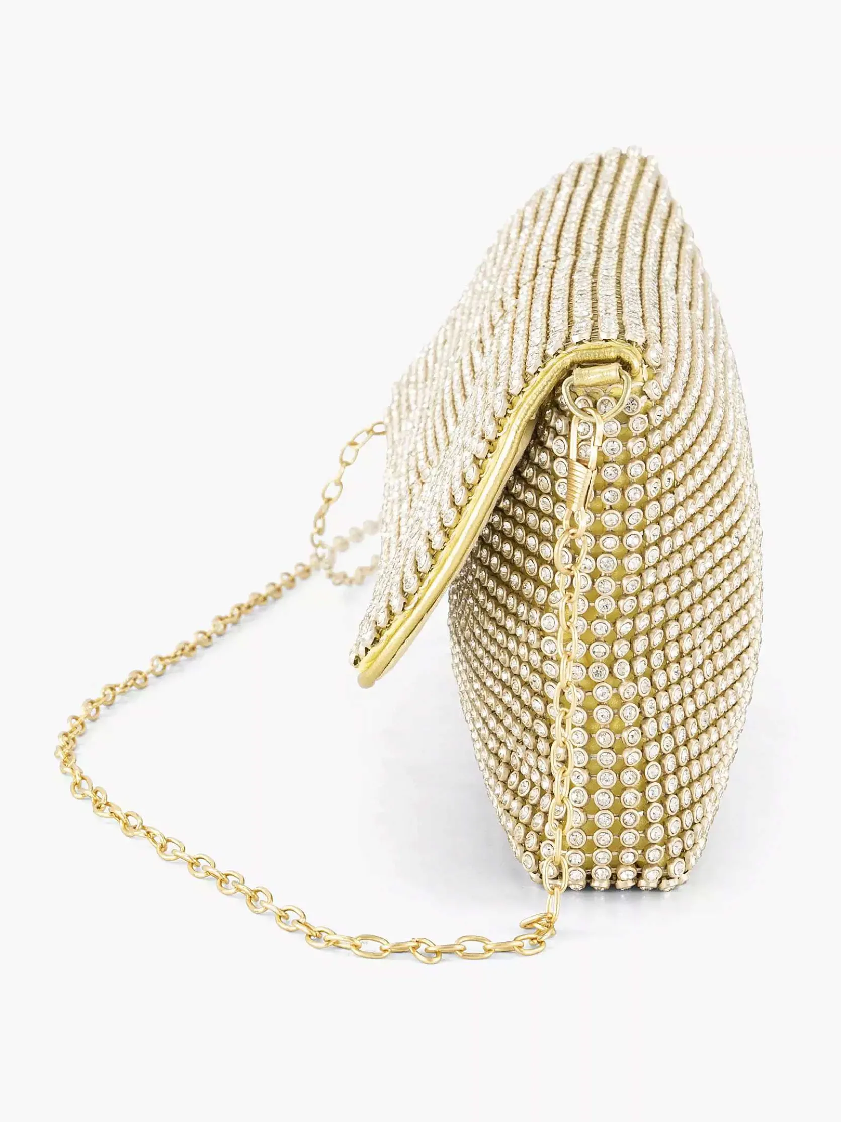 Gouden Schoudertas Steentjes