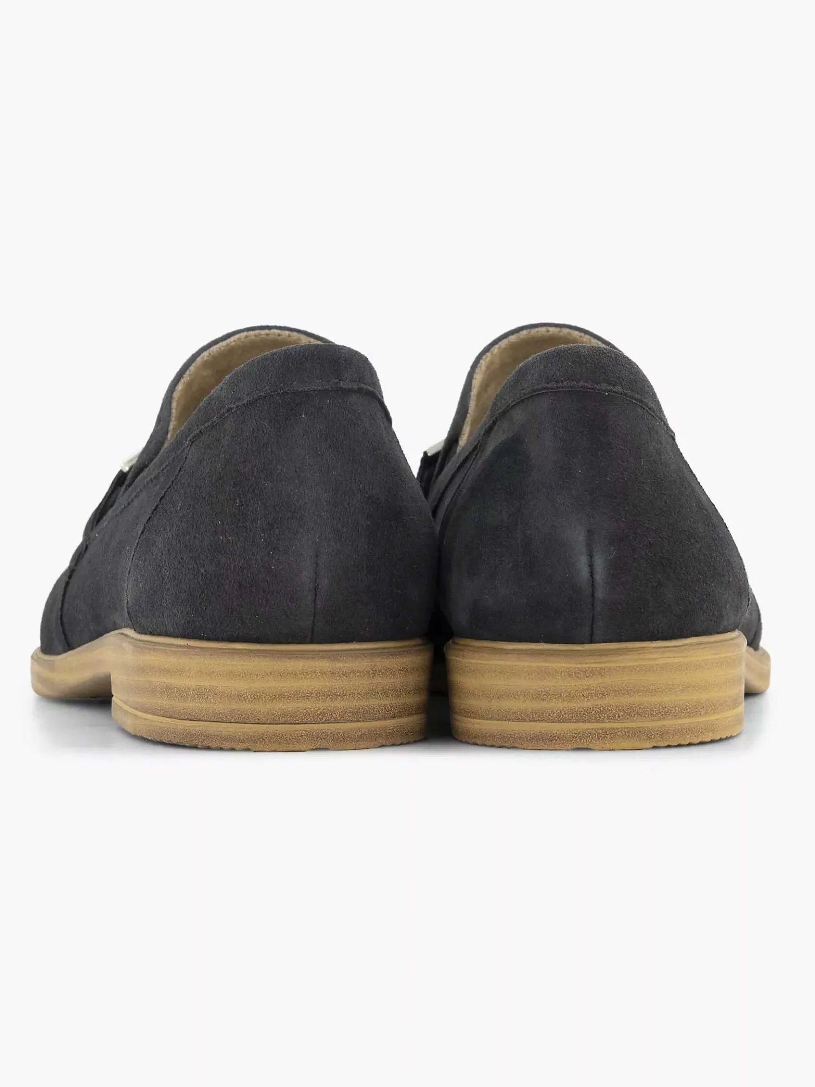 Marineblauwe Leren Instapper