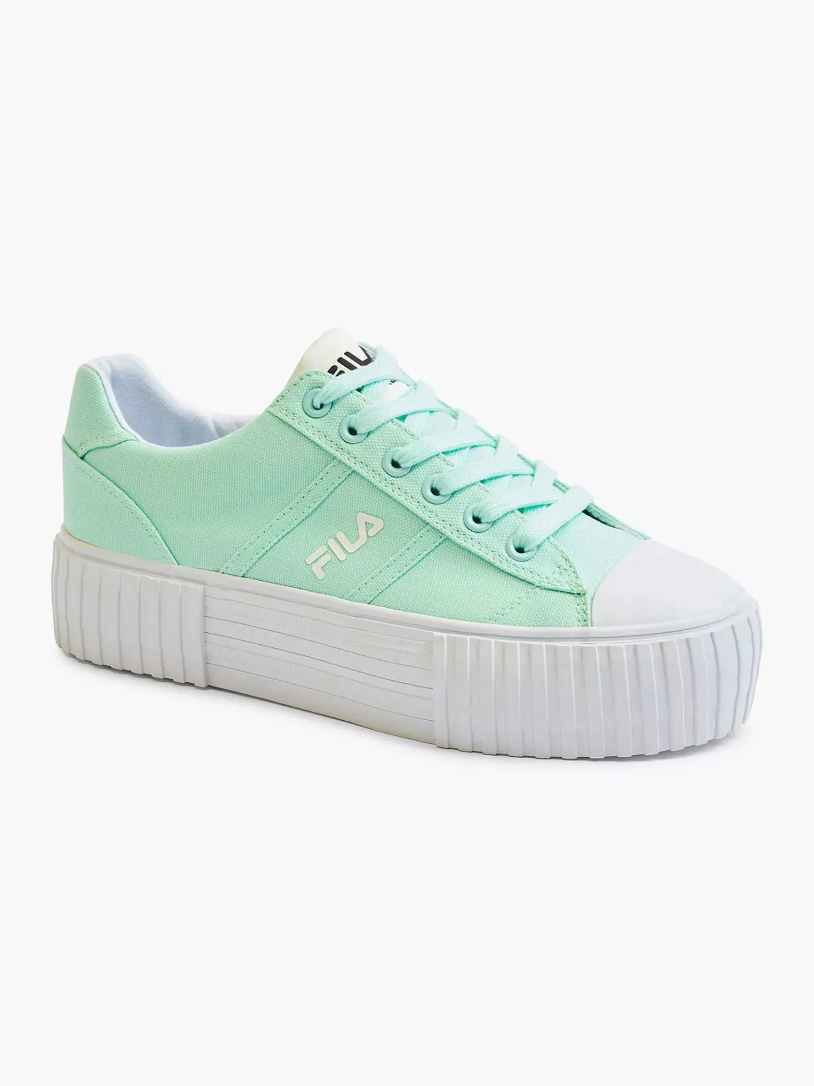 Mintkleurige Canvas Sneaker Platform