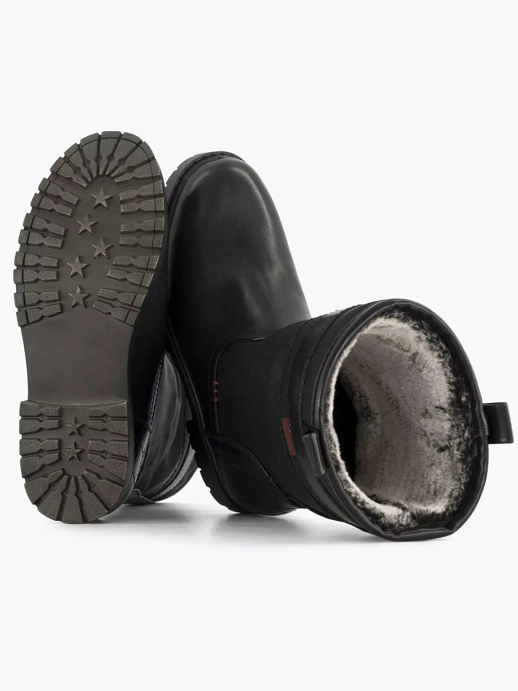 Zwarte Enkellaars Gevoerd