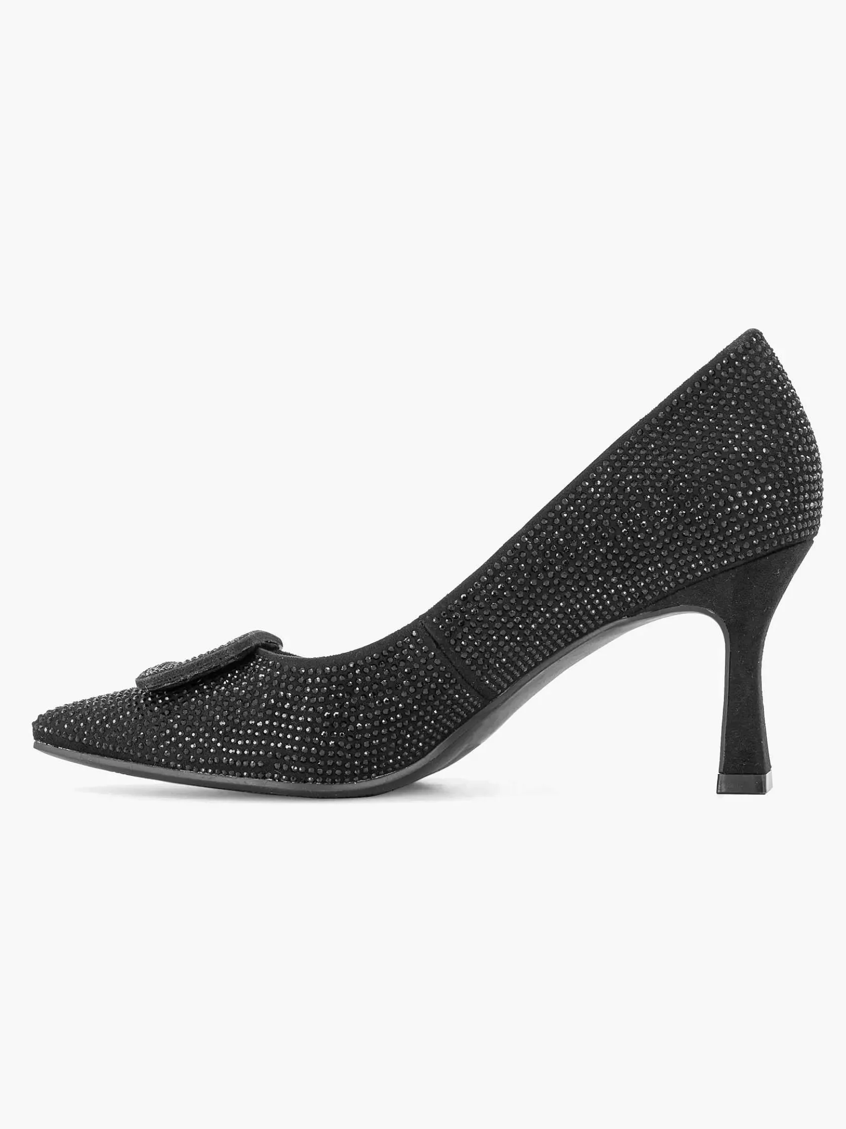 Zwarte Glitter Pump Gesp