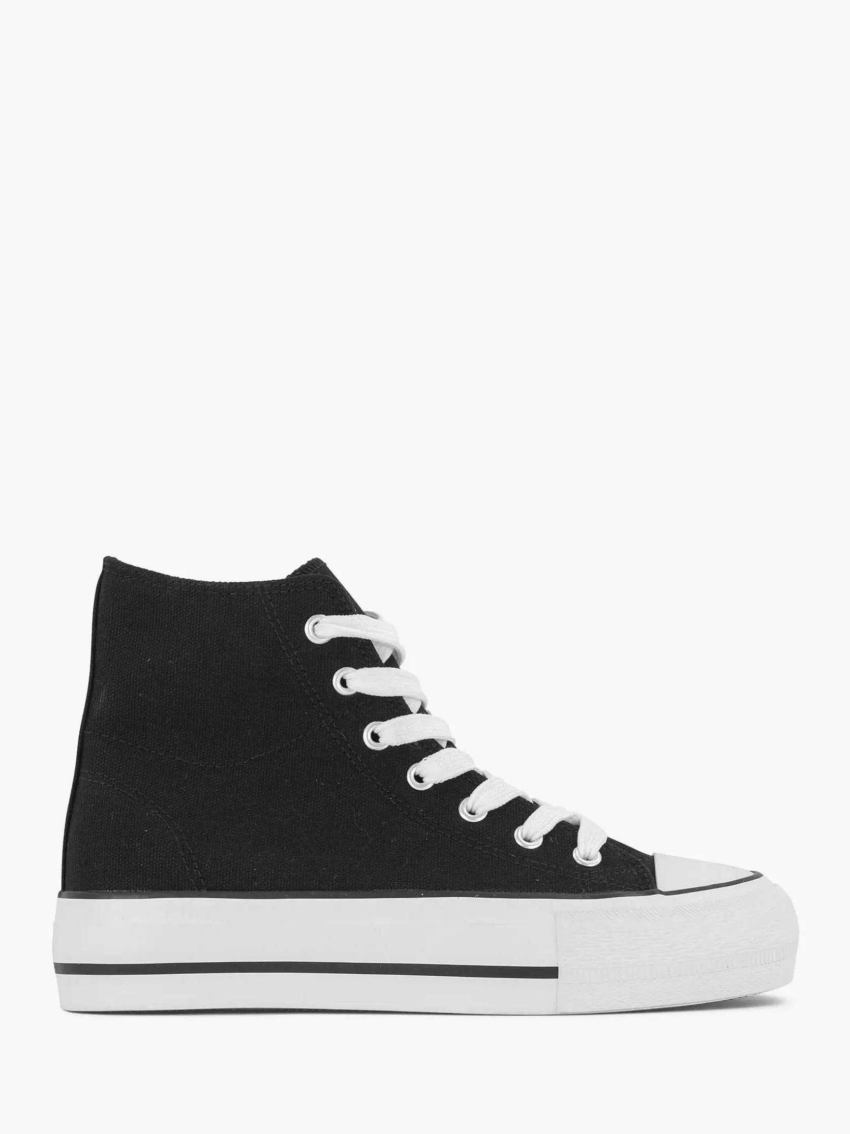 Zwarte Hoge Canvas Sneaker