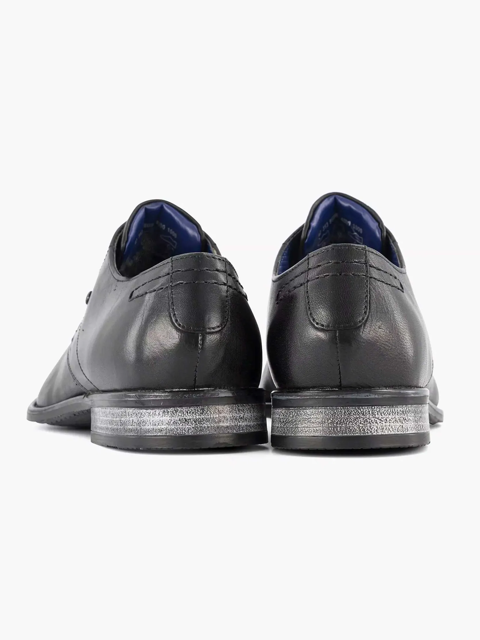 Zwarte Leren Veterschoen