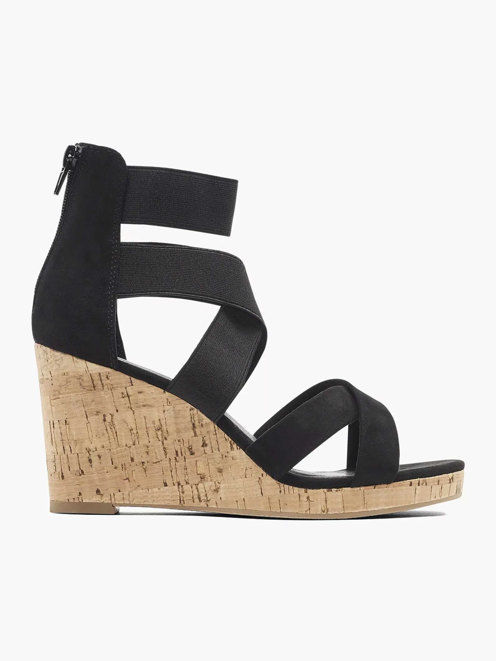 Zwarte Sandalette Sleehak