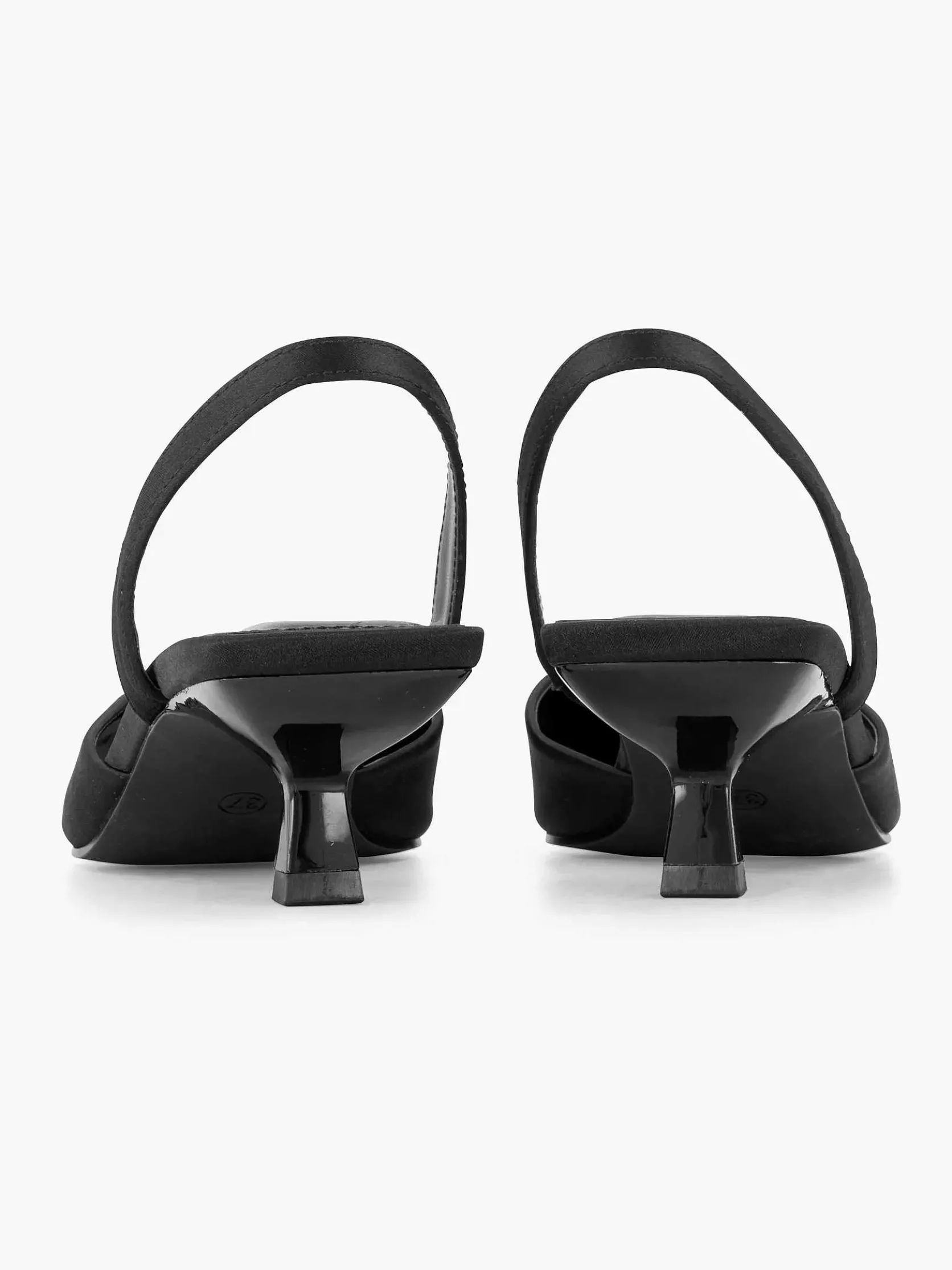 Zwarte Slingback Steentjes